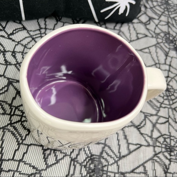 NEW Rae Dunn “PSYCHIC” Haunted Purple Lined White Ceramic Halloween Coffee Mug - Picture 4 of 7